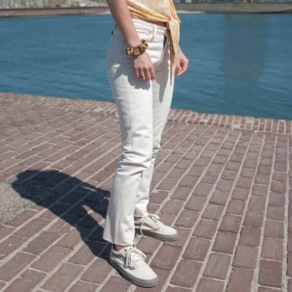 Women's BENZAK W--01 Straight 12 oz. ecru selvedge denim NWT